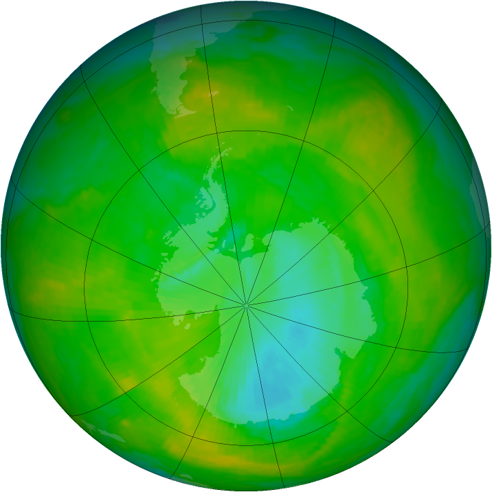 Antarctic ozone map for 26 November 2002
